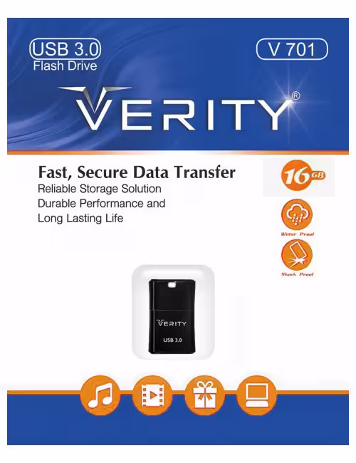 فلش مموری وریتی مدل V701 USB3 ظرفیت 16 گیگابایت