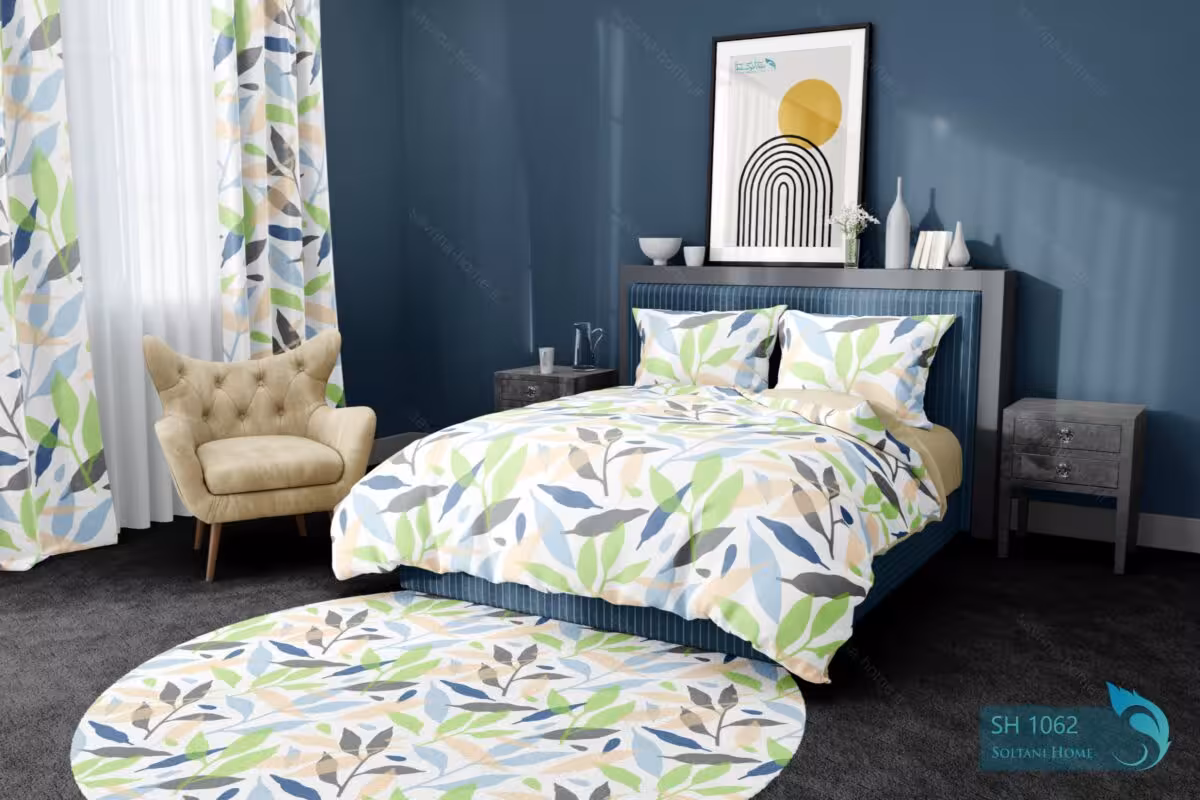 ست روتختی طرح شاخ و برگ دونفره کد SH1062