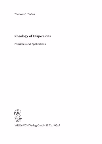 خرید و دانلود نسخه کامل کتاب Rheology of Dispersions: Principles and Applications