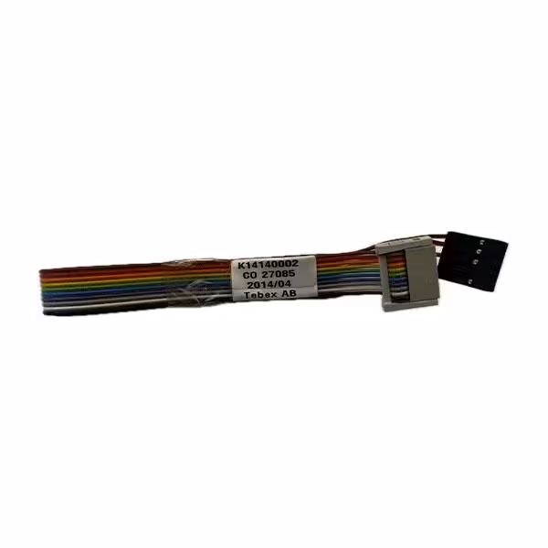 کابل فلت رنگی یک سر کانکتور آی دی سیIDC 2x5 (2.54 میلیمتر) طول 38 سانتیمتر و سر دیگر کانکتور 2*5 مادگی (آلمانی)
