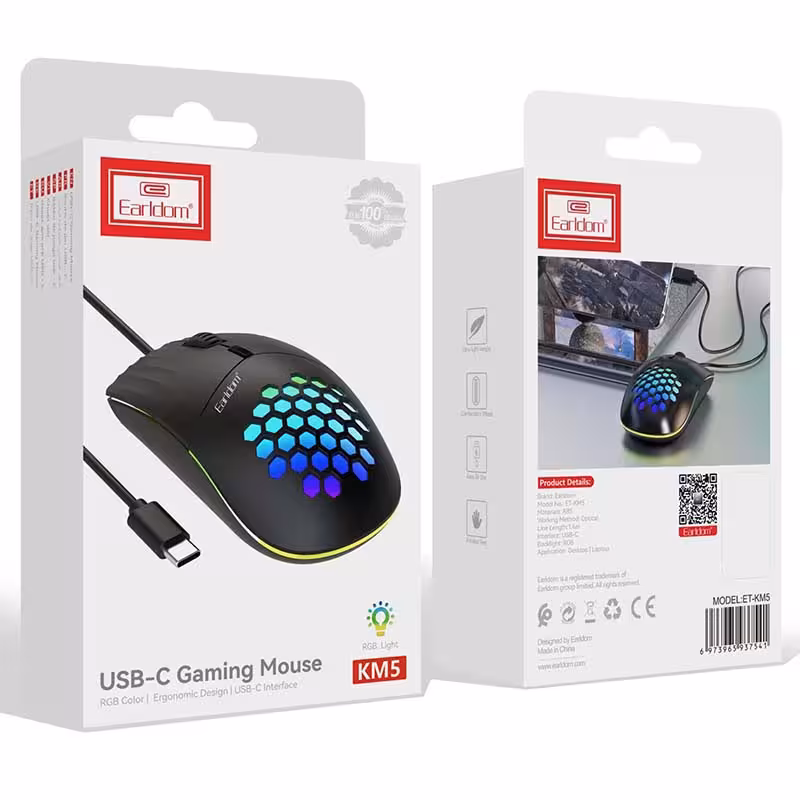 ماوس گیمینگ Type-C ارلدام Earldom KM5