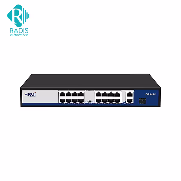 سوییچ شبکه 16 پورت HRUI مدل HR901-AF-1621GS-200