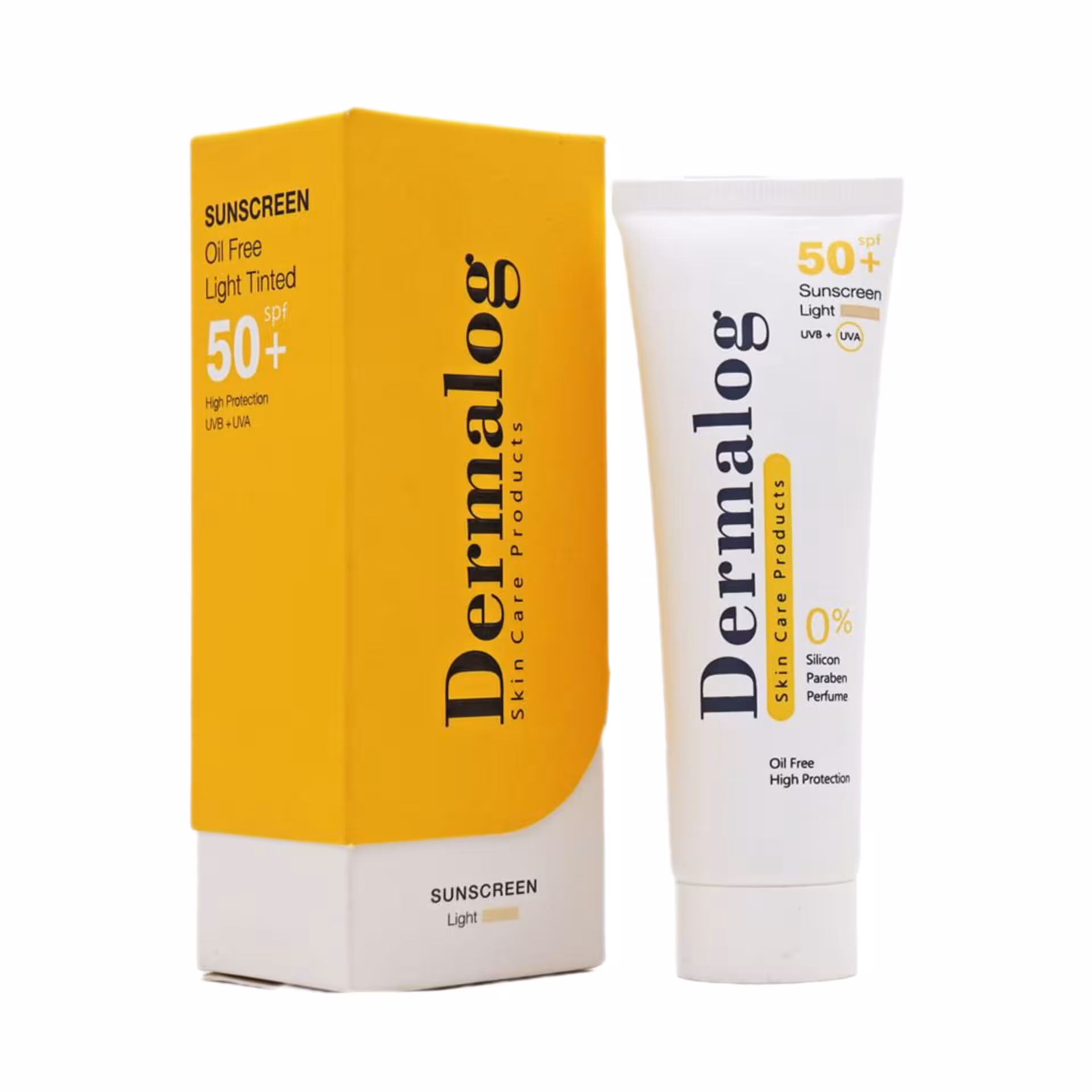 کرم ضدآفتاب رنگی(بژ روشن) فاقد چربی درمالوگ مناسب پوست چرب و مختلط spf 50 حجم 50 میلی لیتر