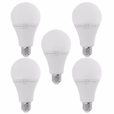 لامپ ال ای دی 15 وات فروزش مدل i20 پایه E27 بسته 5 عددی