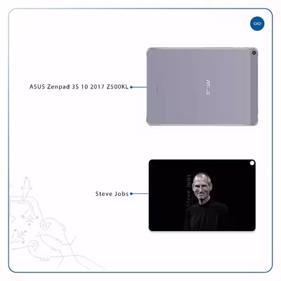 برچسب پوششی ماهوت مدل Steve Jobs مناسب برای تبلت ایسوس Zenpad 3S 10 2017 Z500KL