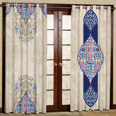 پرده مخمل پانچی کد 6332 ابعاد 280x140 سانتی متر