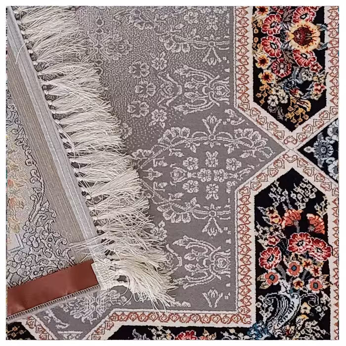 فرش ماشینی آنا مدل 700 طرح هالیدی زمینه فیلی