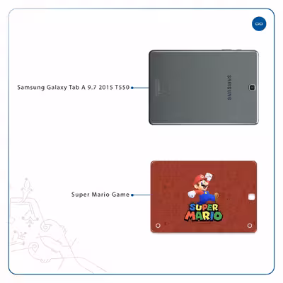 برچسب پوششی ماهوت مدل Super-Mario-Game مناسب برای تبلت سامسونگ Galaxy Tab A 9.7 2015 T550