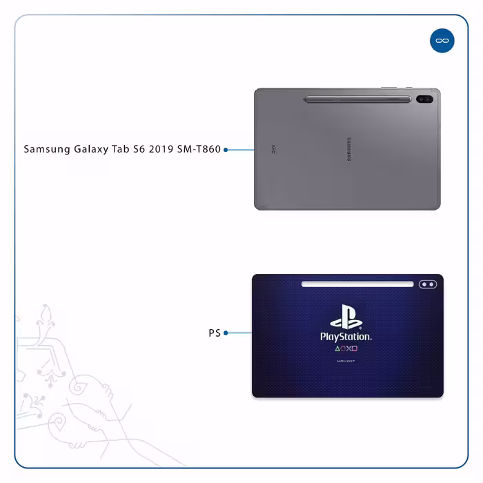 برچسب پوششی ماهوت مدل PS مناسب برای تبلت سامسونگ Galaxy Tab S6 2019 SM-T860