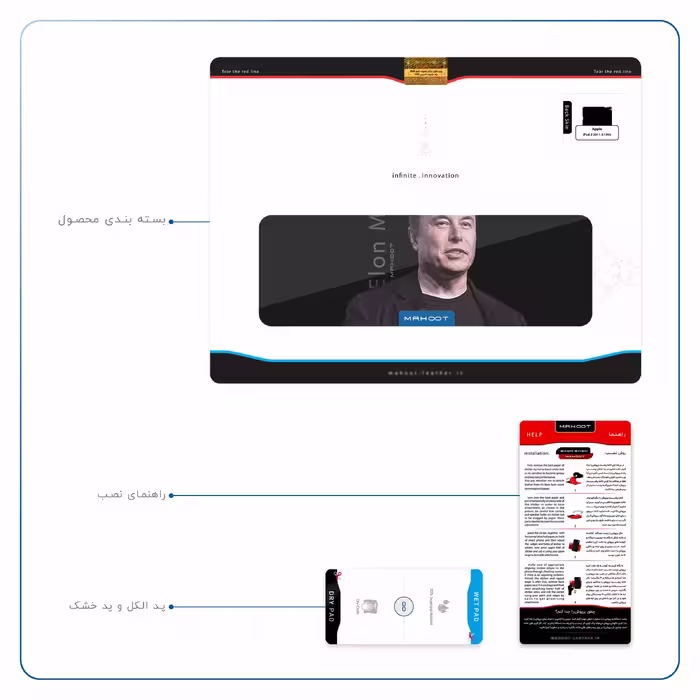 برچسب پوششی ماهوت مدل Elon Musk مناسب برای تبلت اپل iPad 2 2011 A1395