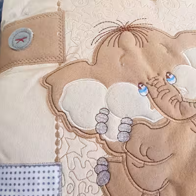 سرویس خواب نوزادی طرح فیل مجموعه 4 عددی