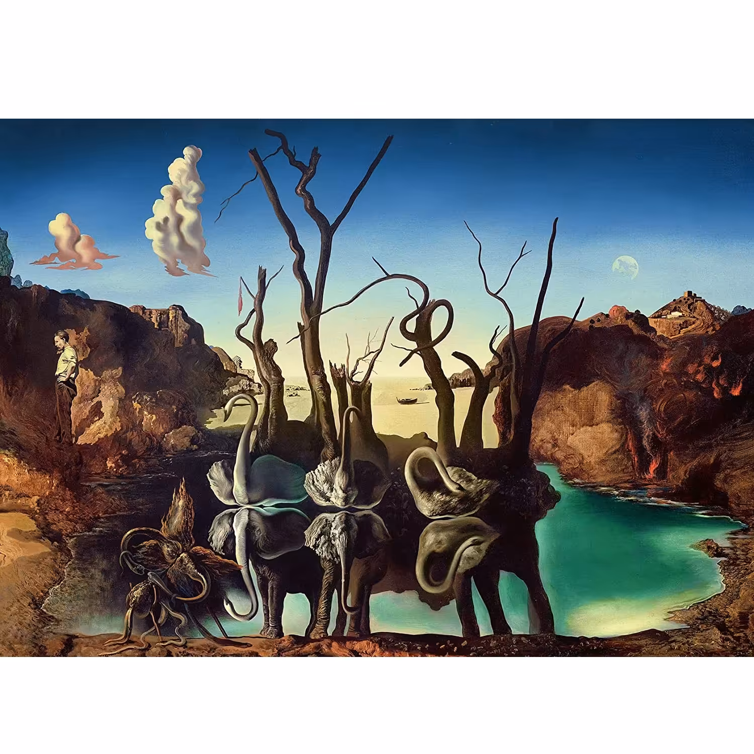 پازل 1000 تکه راونزبرگر مدل SWANS REFLECTED IN ELEPHANTS کد 17180