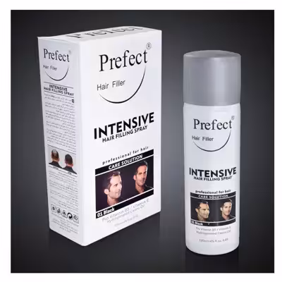 اسپری پرپشت کننده مو پرفکت هیر فیلر شماره 01 حجم 120 میلی لیتر رنگ مشکی