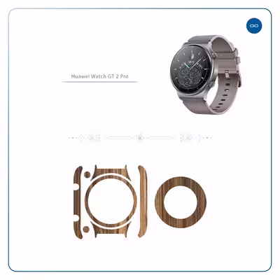 برچسب ماهوت طرح Light Walnut Wood مناسب برای ساعت هوشمند هوآوی Watch GT 2 Pro