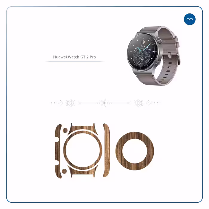 برچسب ماهوت طرح Light Walnut Wood مناسب برای ساعت هوشمند هوآوی Watch GT 2 Pro