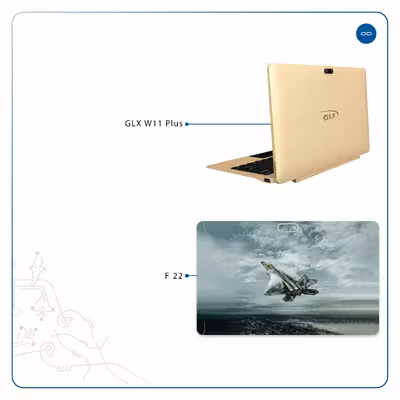 برچسب پوششی ماهوت مدل F-22 Raptor مناسب برای تبلت جی ال ایکس W11 Plus