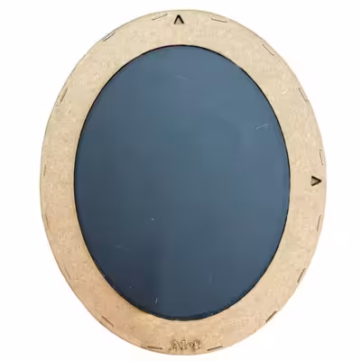 آینه الف مدل  بیضی نگین کد 43 مجموعه 2 عددی