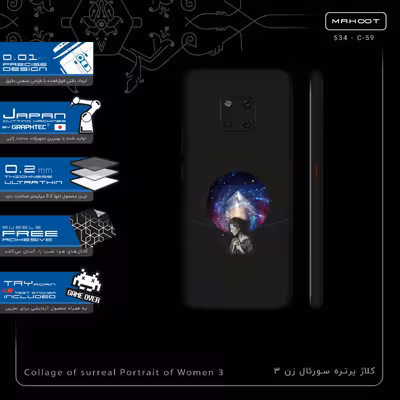 برچسب پوششی ماهوت مدل Collage of surreal Portrait of Women 3-FullSkin مناسب برای گوشی موبایل هوآوی Mate 20 Pro