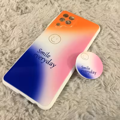 کاور طرح Smile Everyday کد S8931 مناسب برای گوشی موبایل سامسونگ Galaxy A22 4G به همراه پایه نگهدارنده