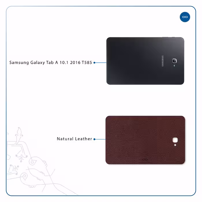 برچسب پوششی ماهوت مدل Natural-Leather مناسب برای تبلت سامسونگ Galaxy Tab A 10.1 2016 T585