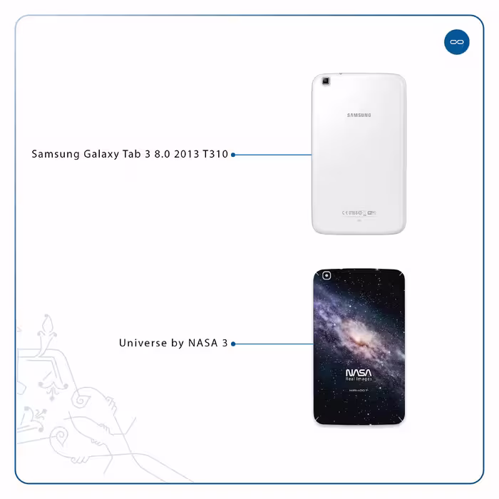 برچسب پوششی ماهوت مدل Universe-by-NASA-3 مناسب برای تبلت سامسونگ Galaxy Tab 3 8.0 2013 T310