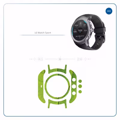برچسب ماهوت طرح Leaf Texture مناسب برای ساعت هوشمند ال جی Watch Sport