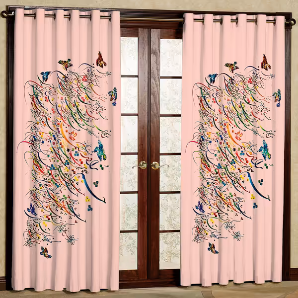 پرده مدل هازان پانچی کد 1 سایز 280x140 سانتی متر