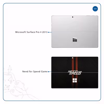 برچسب پوششی ماهوت مدل Need-for-Speed-Game مناسب برای تبلت مایکروسافت Surface Pro 4 2015