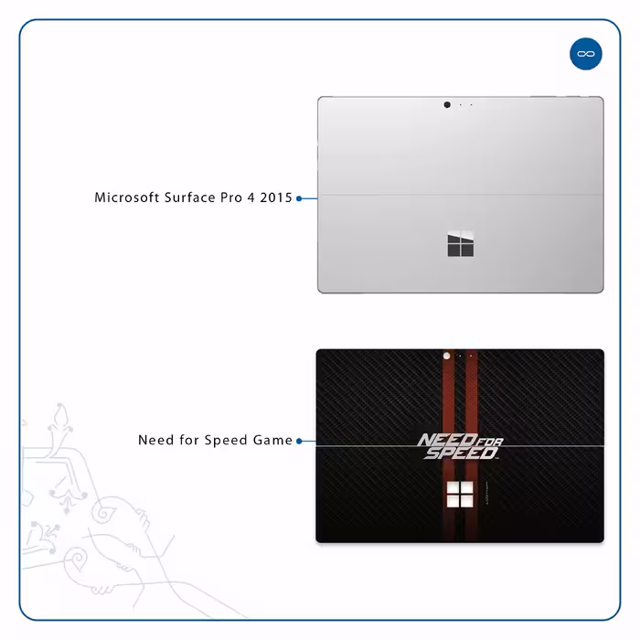 برچسب پوششی ماهوت مدل Need-for-Speed-Game مناسب برای تبلت مایکروسافت Surface Pro 4 2015