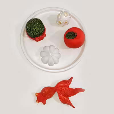 مجموعه ظروف هفت سین 17 پارچه مدل صدف