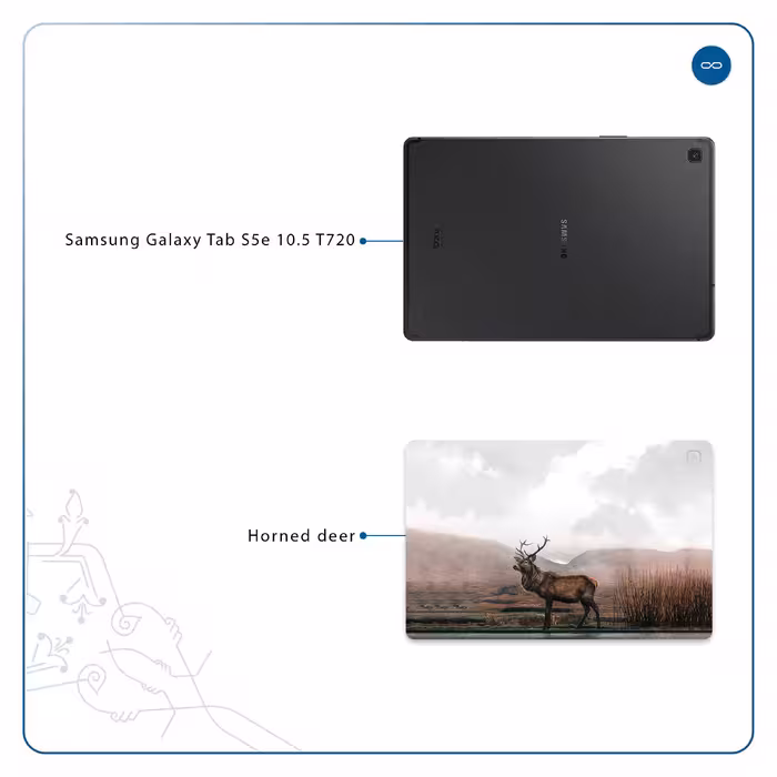 برچسب پوششی ماهوت مدل Horned Deer مناسب برای تبلت سامسونگ Galaxy Tab S5e 10.5 2019 T720