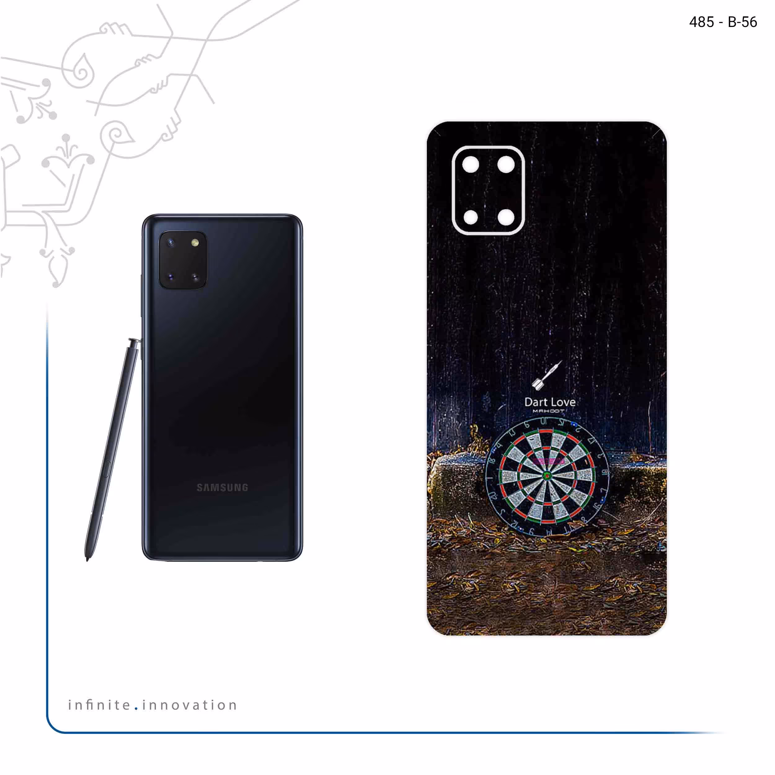 برچسب پوششی ماهوت مدل Dart مناسب برای گوشی موبایل سامسونگ Galaxy Note 10 Lite