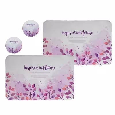 زیربشقابی طرح برگ کد 8112 مجموعه 2عددی به همراه زیرلیوانی