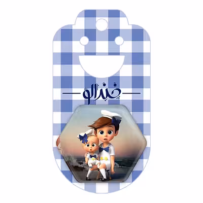 پیکسل خندالو طرح بچه رئیس مدل شش ضلعی کد 10332