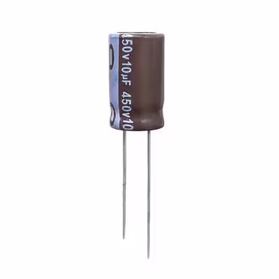 خازن الکترولیت 10 میکروفاراد 450 ولت آکسبوم مدل TEC-10450 بسته 4 عددی