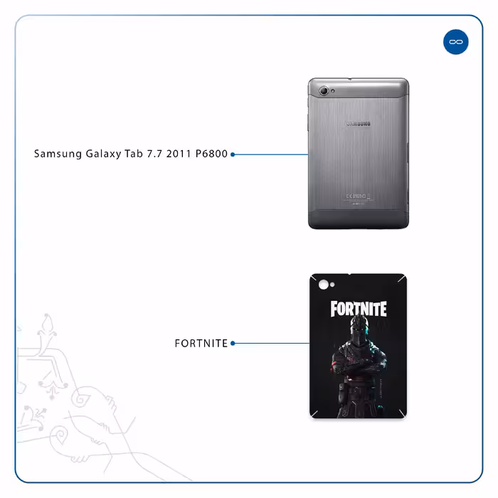برچسب پوششی ماهوت مدل Fortnite-Game مناسب برای تبلت سامسونگ Galaxy Tab 7.7 2011 P6800