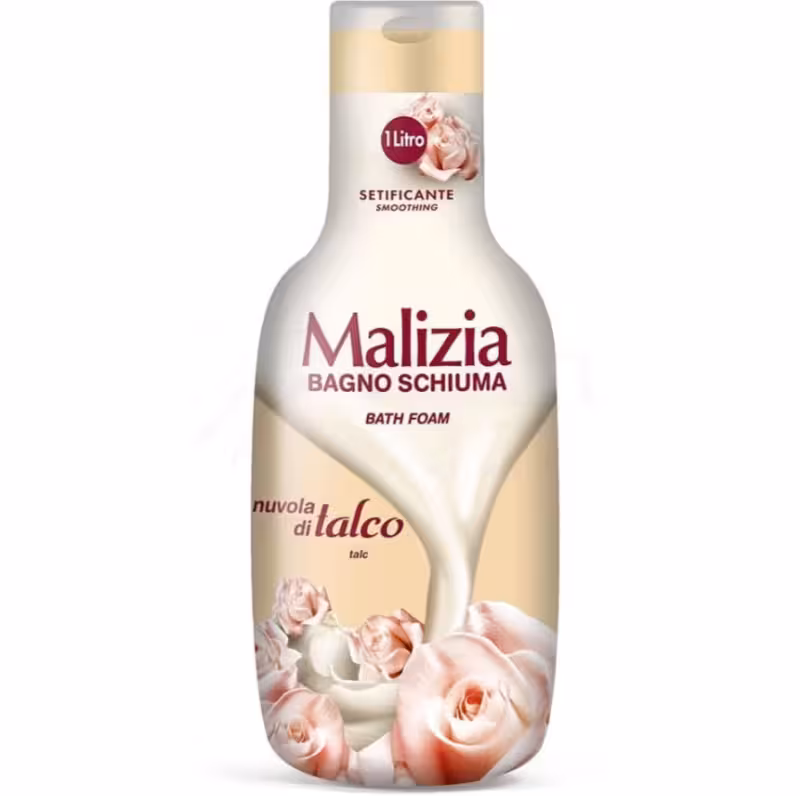 فوم حمام مالیزیا حاوی پودر تالک Malizia Talco حجم 1000 میلی لیتر