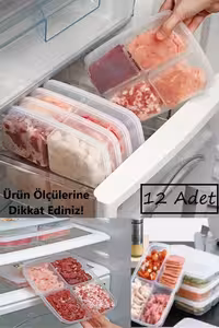 ست ظروف نگهدارنده فریزری 12 تکه Bayev مناسب گوشت