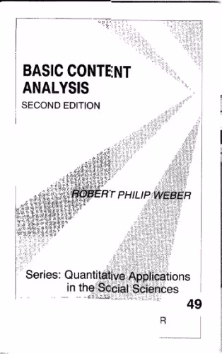 خرید و دانلود نسخه کامل کتاب Basic Content Analysis 2nd Edition (Quantitative Applications in the Social Sciences Vol 49)