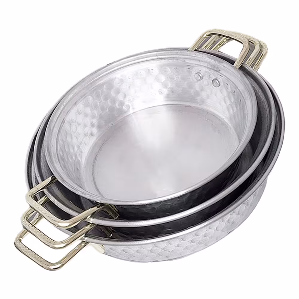 سرویس تابه چکشی روحی دو دسته ماهیتابه روحی چکشی 3 پارچه