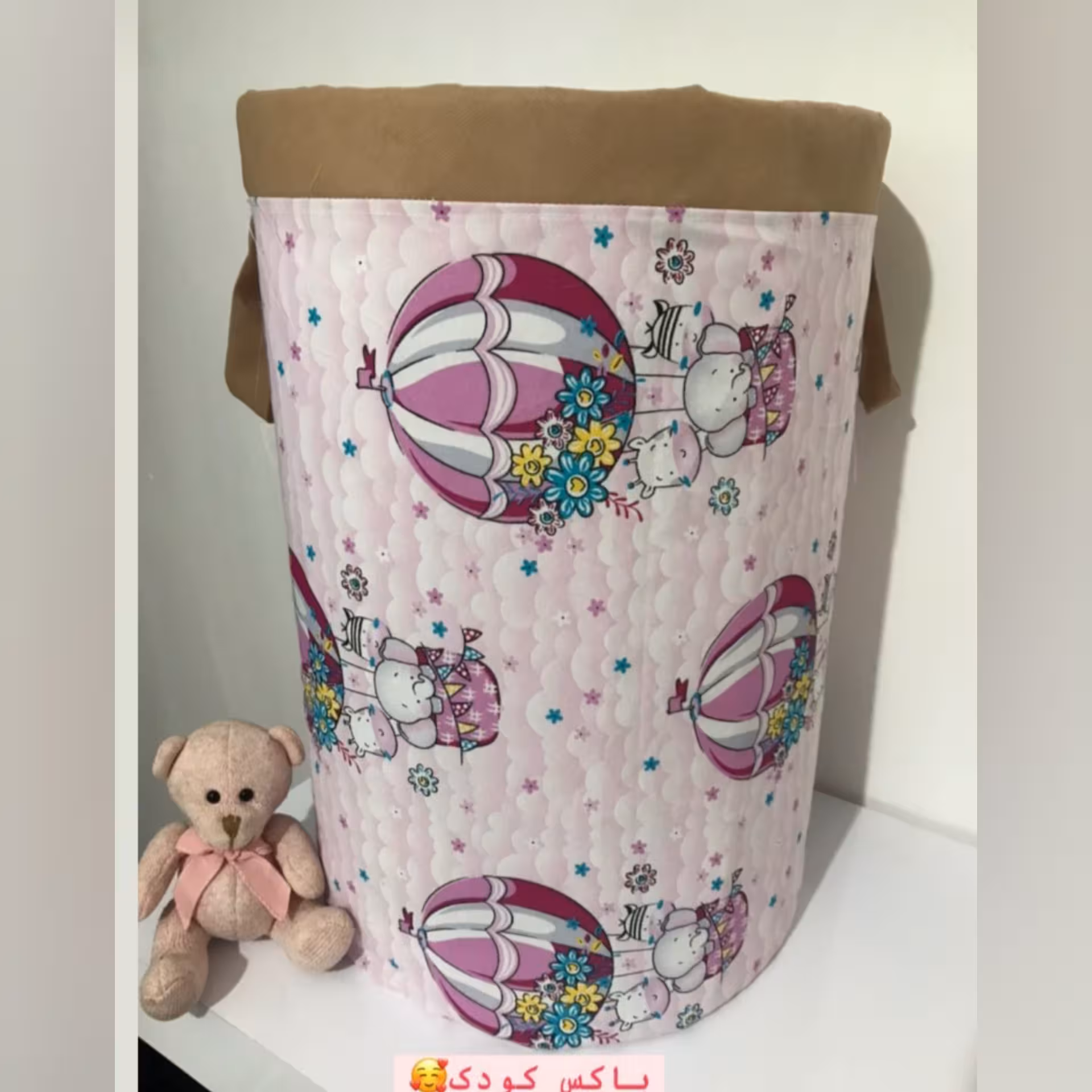 باکس  پارچه ای اسباب بازی یا لباس کودک( طرح بالون) دارای رنگبندی 