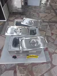 هات بنماری 3 لگنه برقی رومیزی وارداتی اسمارت لگن استیل