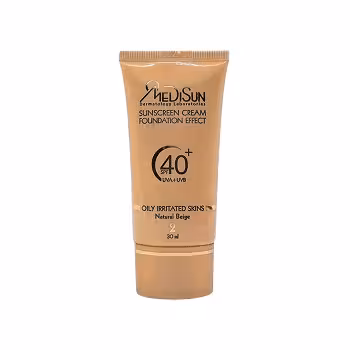 کرم ضد آفتاب SPF40  پوست چرب و جوشدار مدیسان (بژ طبیعی 2)