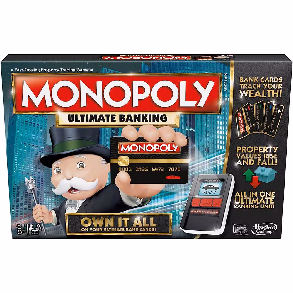 بازی فکری مونوپولی کارت خوان دار مدل Monopoly Ultimate Banking برند هاسبرو