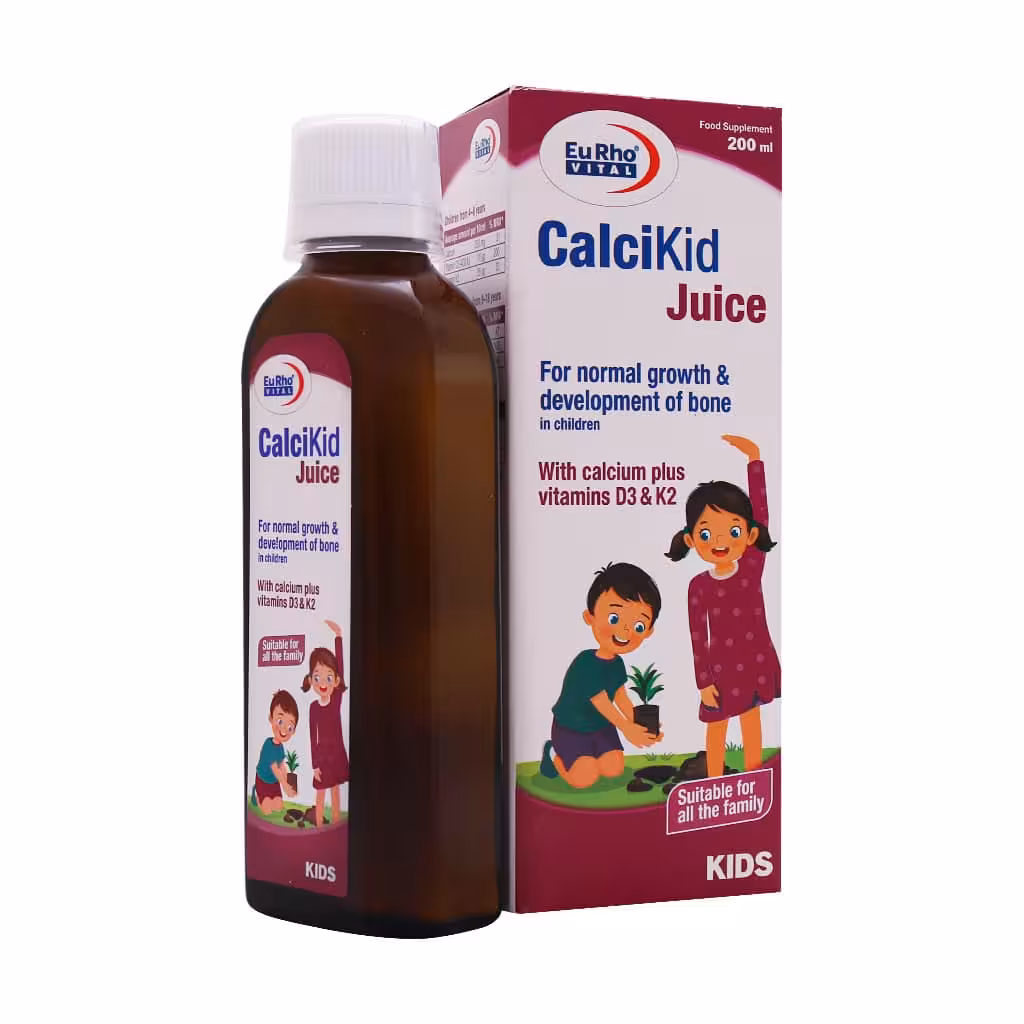 شربت کلسی کید جویس یوروویتال 200 میلی لیترEurhovital Clacikid Juice 200 Ml