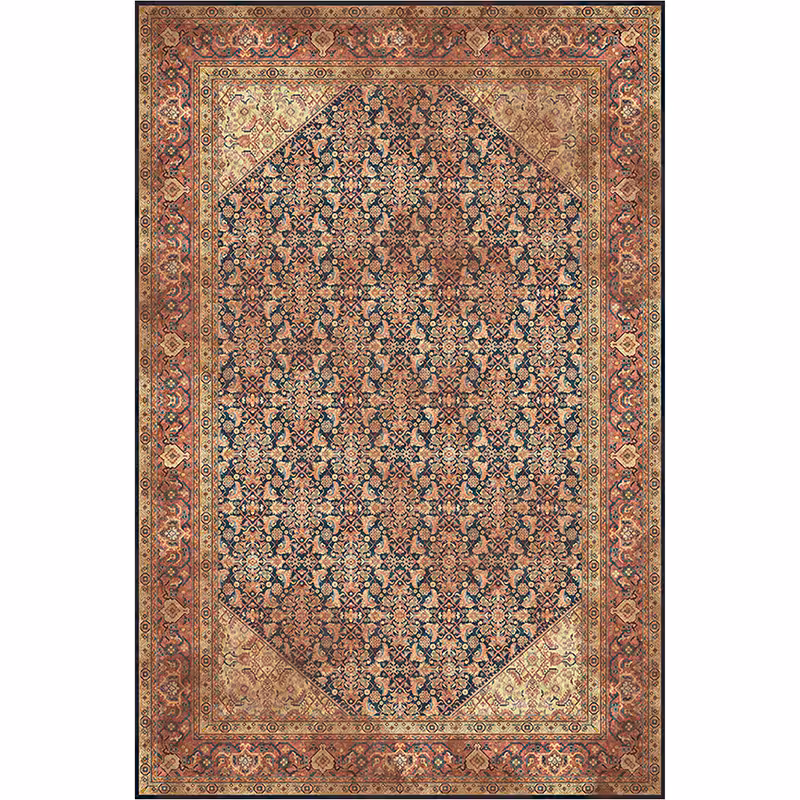 فرش طرح وینتیج(کهنه نما)زمینه قهوه ای کد 100651