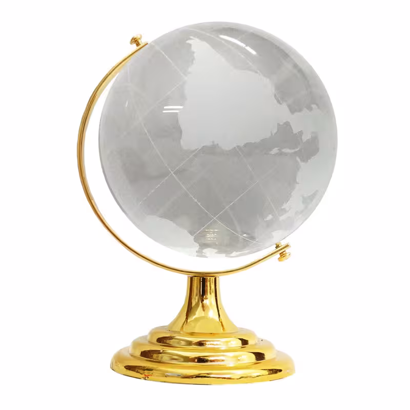 دکوری مدل کره زمین بلوری کد 04