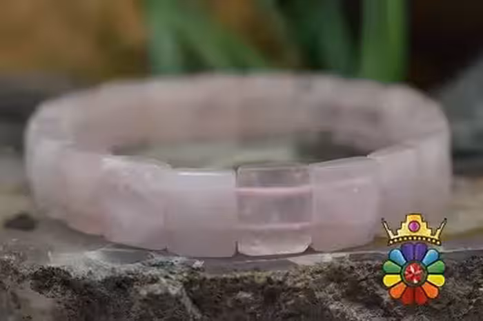 دستبند کوارتز صورتی (رز کوارتز)