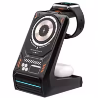 شارژر وایرلس آیفون t21 همزمان موبایل و اسمارت واچ و ایرپاد ( خرید عمده لوازم جانبی موبایل بندر گناوه در گناوه مارکت )