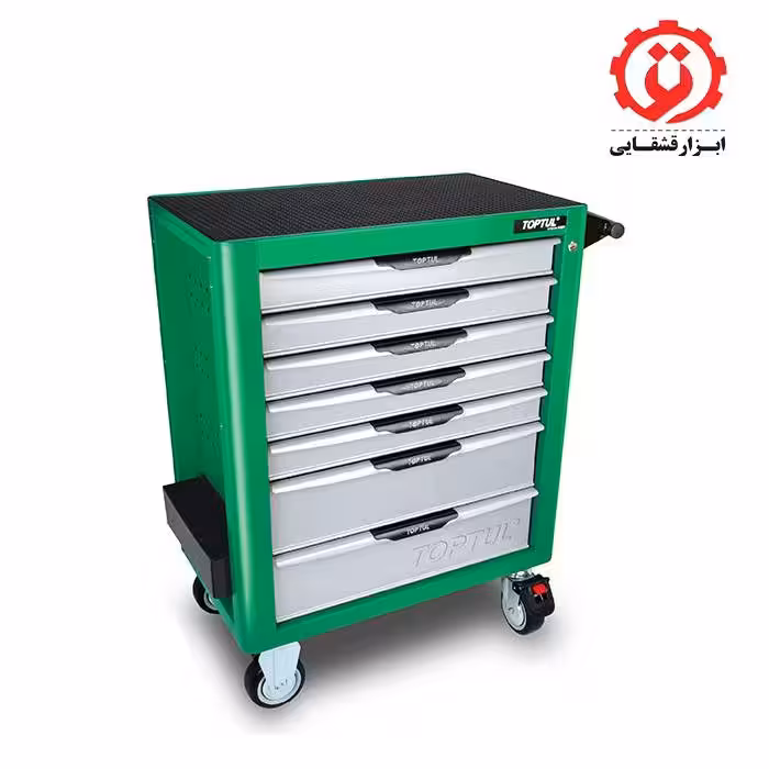 جعبه ابزار 7 کشو چرخ دار 275 پارچه تاپ تول مدل GCAJ275E